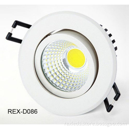Cob 3 5 7w Jewellery Shop Led Down Light Fixtures With 350ma Input Current , 650lm Lumen